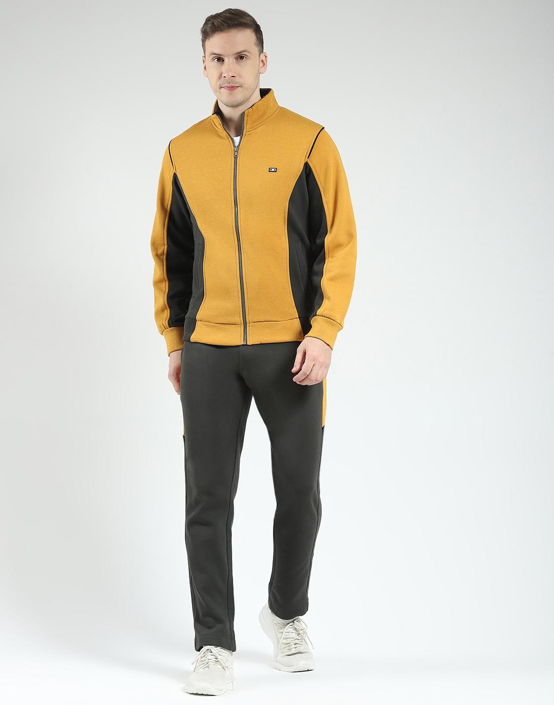 

Мужской спортивный костюм Monte Carlo стандартного кроя, однотонный, с длинными рукавами L горчичный