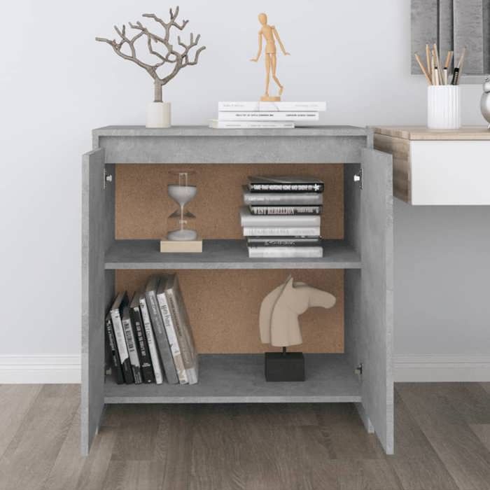 VidaXL Buffet Gris béton 70x41x75 cm Bois d'ingénierie 809741