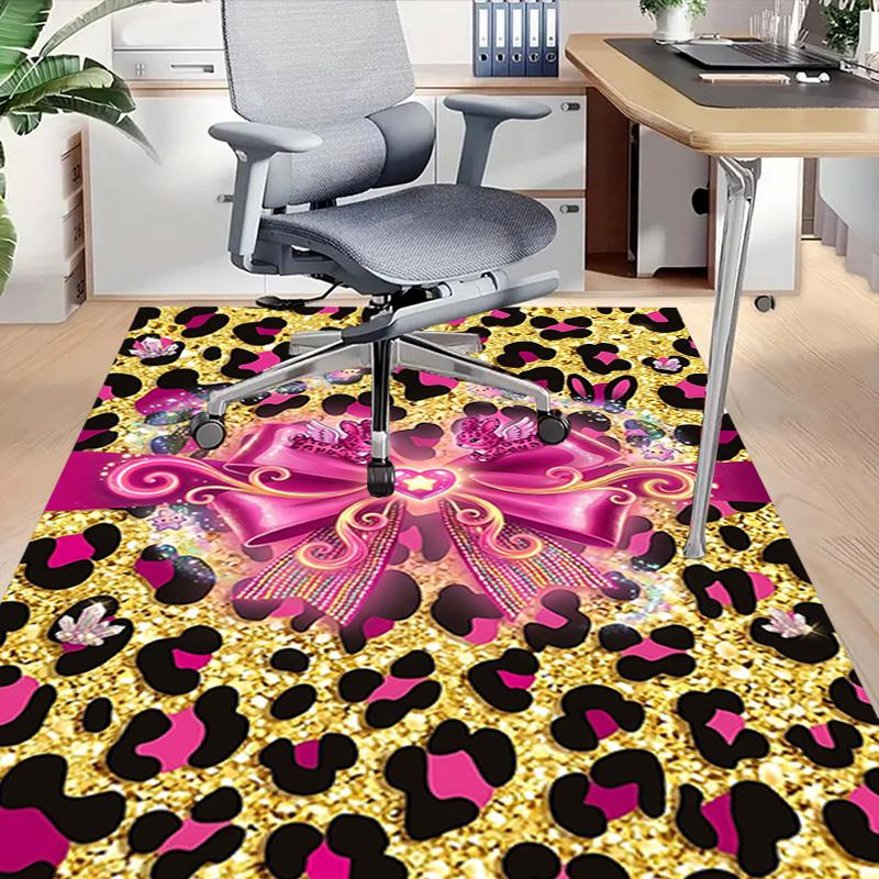 1PC Leopard print Glitter Non-Slip Floor Carpet Compatible for Office&Living Room&Bedroom&Dining room -  Soft & Pattern-G0342