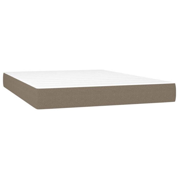 347798 vidaXL Matelas de lit à ressorts ensachés Taupe 140x200 cm epaisseur 20 cm Tissu