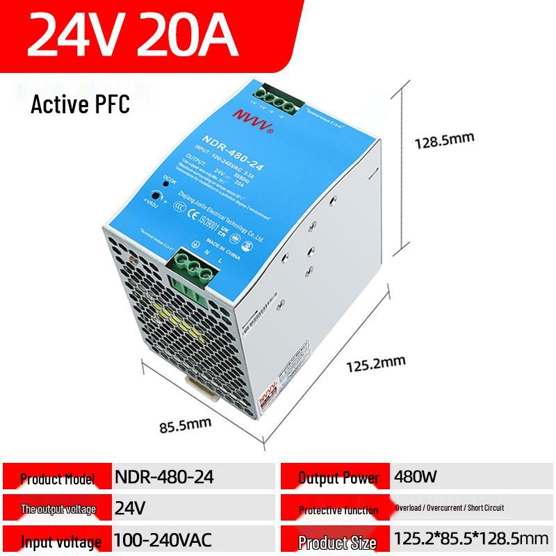 NVVV DIN Rail Switching Power Supply 220V To 12/24V DC Transformer DR/NDR/EDR Series