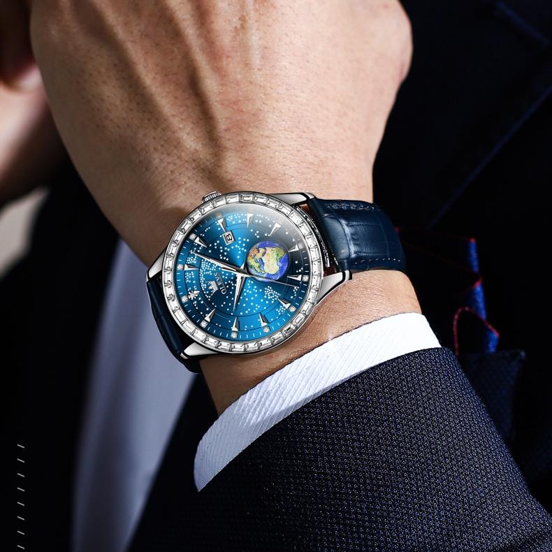 OLEVS Brand Watches New Star Luminous Quartz Watch Fashion Fashion Men's Watch Men's Watch