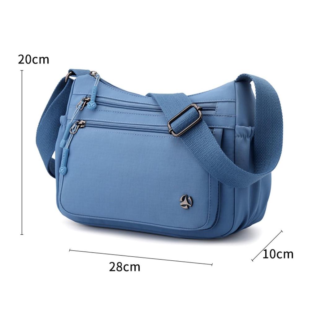 JIANLINST Mini-Schultertasche für Damen, Nylon, Wasserdicht, Geldbörse, Pochette, Crossbody, Klein, Leicht, Mehrschichtig, Großes Fassungsvermögen, Pendeln,
