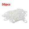 50PCS Curtain Hanging Hooks Ring Window Curtain Hanger Hooks White Plastic Curtain Hook For Car Home Office Curtain
