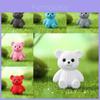 Lovely Pvc Teddy Bear Keychain Car Decoration Adorable Cartoon Figurine Available In Multiple Colors