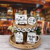 Simple Coffee Series Tray Decor Home Office Desktop Creative Wooden Decoration Stylish Accessories for Farmhouse Kitchen