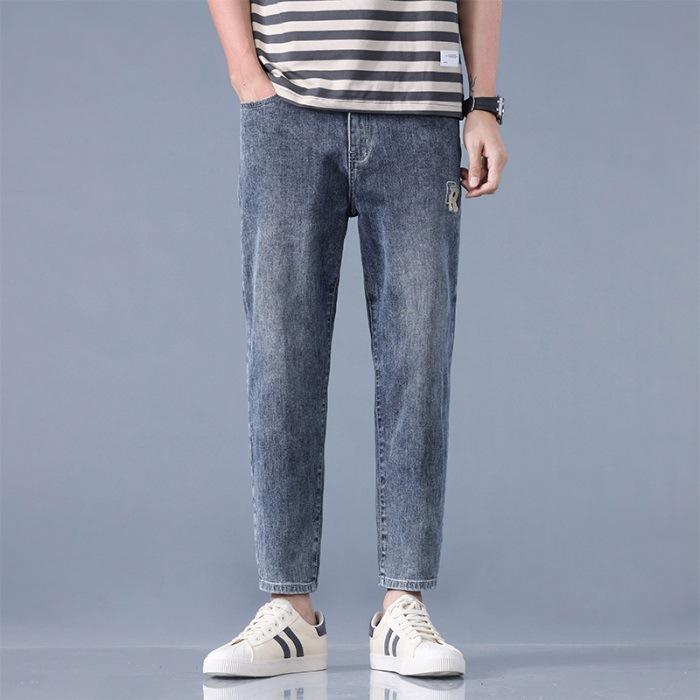 

New Spring and Summer Men s Slim Thin Small Feet Pants Korean Style Jeans 28