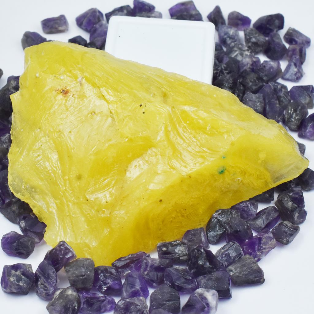 Yellow Sapphire Rough Natural Uncut Raw 1280.75 Ct Loose Gemstone CERTIFIED AR-3111-S