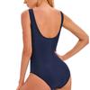 Women's Sleeveless Conservative One-piece Sexy Backless Color Matching Wetsuit With Breast Pad Swimsuit