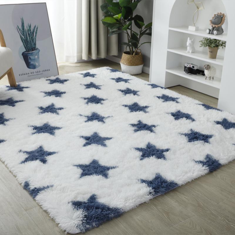Winter Modern Silk Wool Thickened Warm Carpet Living Room Coffee Table Sofa Bedside Carpet Bedroom Carpet Floor Mat