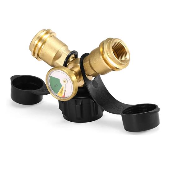 2-veis bensintankadapter med gassnivåindikator Måler Metall