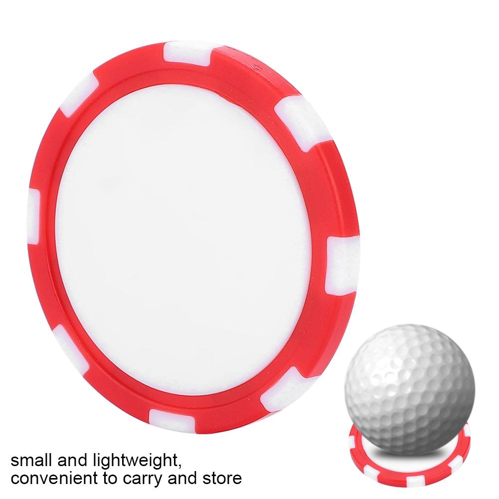 Lightweight Golf Marker Level Ball Marker Durable ABS Golf Poker Chip Golfer Gift Red
