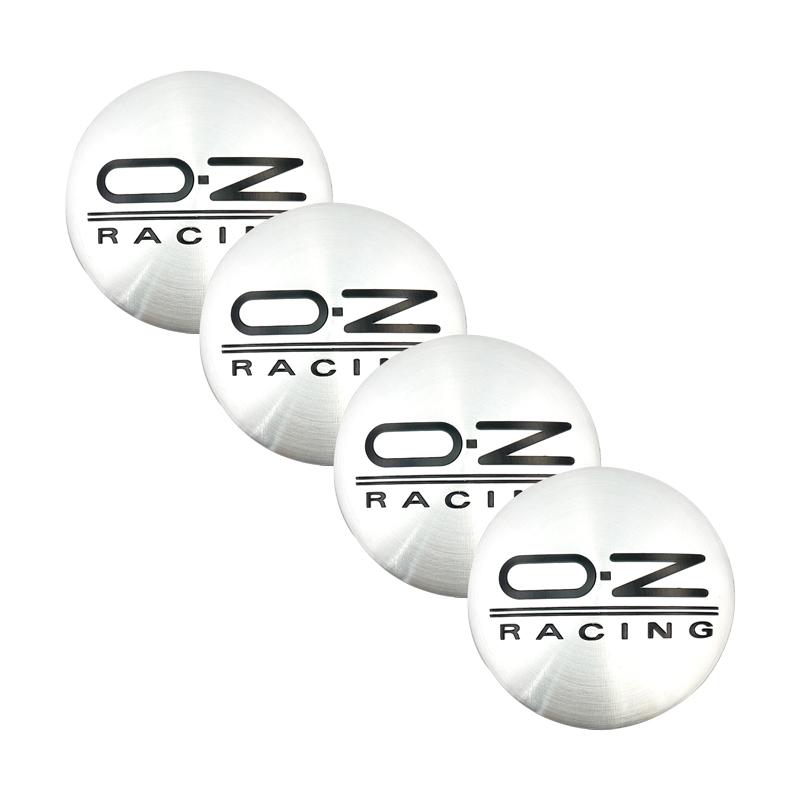 4 Stück 56mm Aluminium OZ Racing Auto Logo Radnabenkappe Felgenemblem Abdeckung Aufkleber Auto Modifiziertes Emblem Aufkleber Zubehör
