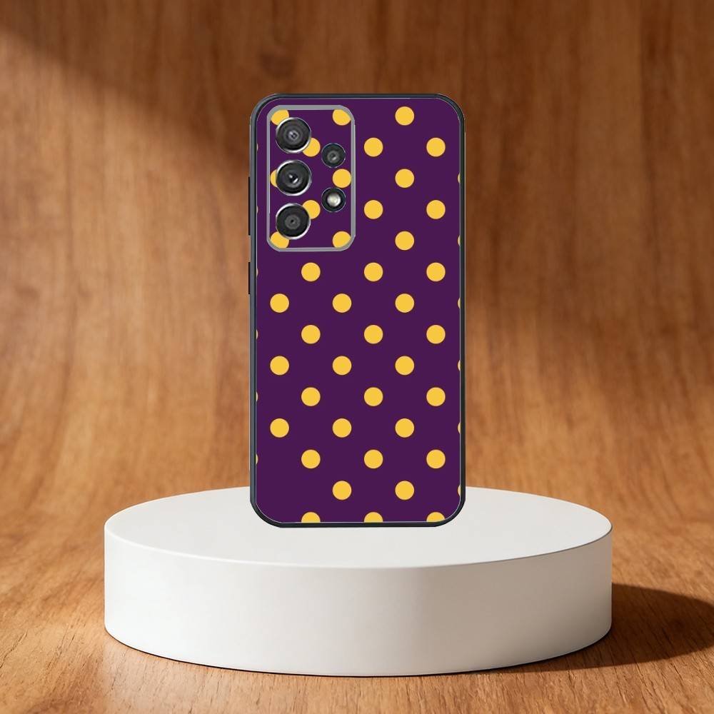 Custodia per Telefono a Pois alla Moda per Samsung S25,S24,S21,S22,S23,S30,Ultra,S20,Plus,Fe,Note,10,9,5G Cover Nera