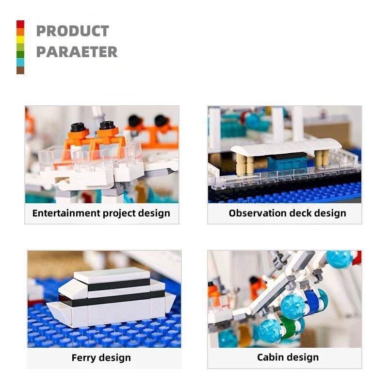 Giftfri 1528 deler London Pariserhjul Byggeklosser London Eye Småpartikkel Montering Innstikk Modell Leketøy For Gaver