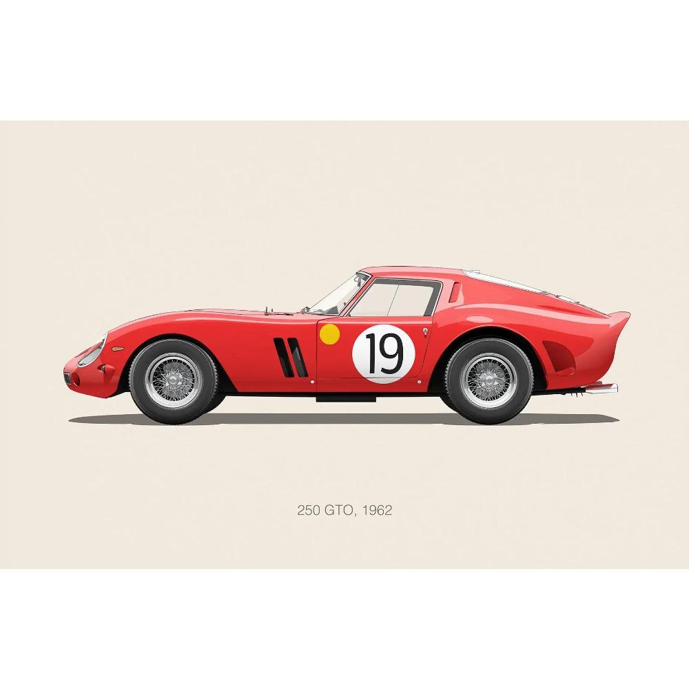 Minimalist Sports Car Posters Vintage  Luxury Car Porsche Ferrari Prints Canvas Painting Wall Art Pictures Kids Boys Room Decor