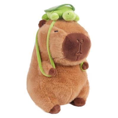 12inch Cute Capybara Plush with Turtle Backpack, Soft Capybara Plushie Toy Doll Pillow Birthday for Kids (with Bag)