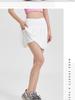 Women's Plus Size Quick-Dry Pleated White Tennis Skirt with Anti-Exposure Shorts