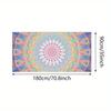 Quick-Dry Tropical Mandala Beach Towel | Soft, Absorbent & Lightweight | Fantasy Woven Towel for Travel & Poolside
