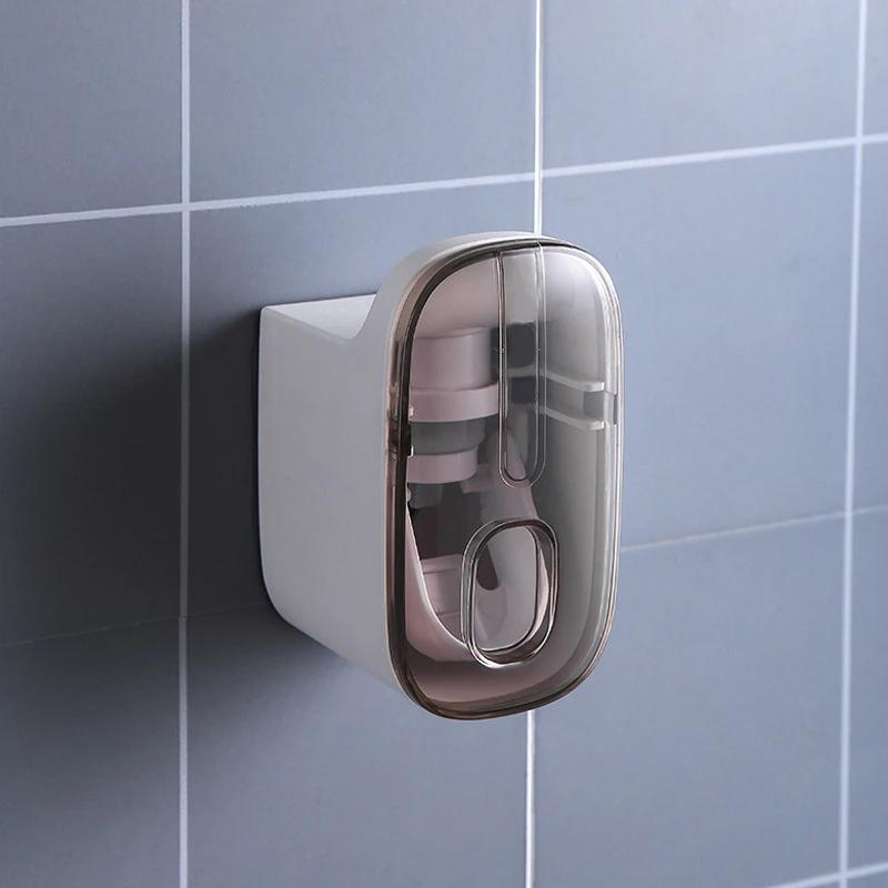 

Non Punching And Squeezing Toothpaste Dispenser Fully Sautomatic Household Wall Mounted Toothpaste Dispenser Lazy God Tool Bat Decoration сірий