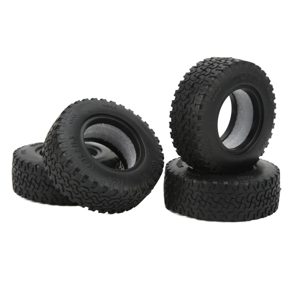 4Pcs 1.55 Inch Soft Rubber Wheel Tires for Tamiya CC01 LC70 LC80 118 Air UTB18 Capra Remote