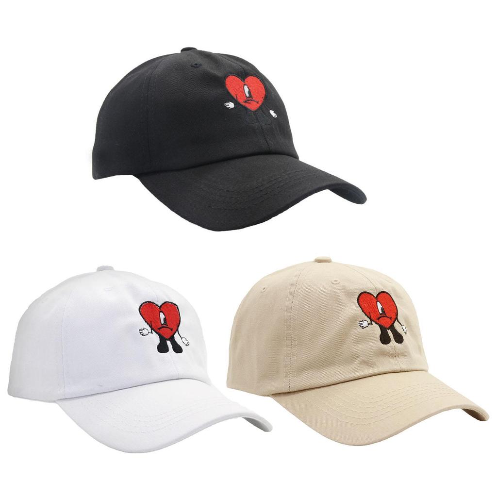 Bad Bunny Baseball Cap Embroidered Cotton Adjustable Dad Hat Summer