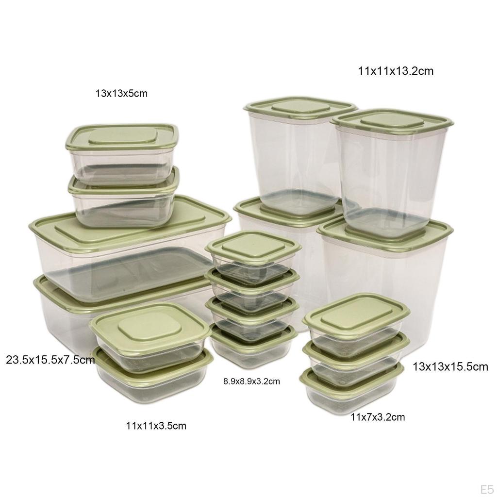 17 Pieces Bread Box Bins with Lid Container for Countertop