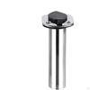 Stainless Steel Fishing Rod Holder, Accessory, Rest, with Drain, Flush-mounted, Lid
