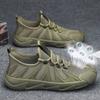 New breathable soft sole trendy dad shoes black blue work men's shoes running casual sneakers