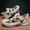 Summer Men Sandals High Quality Leather Trekking Fashion Handmade Walking Outdoor Comfortable Slipper Classic Designer Hiking