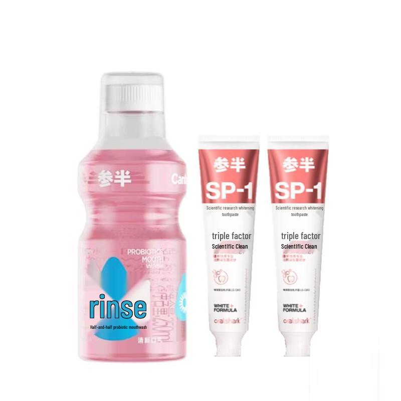 Semibio Probiotic Mouthwash & Oralshark Toothpaste Set