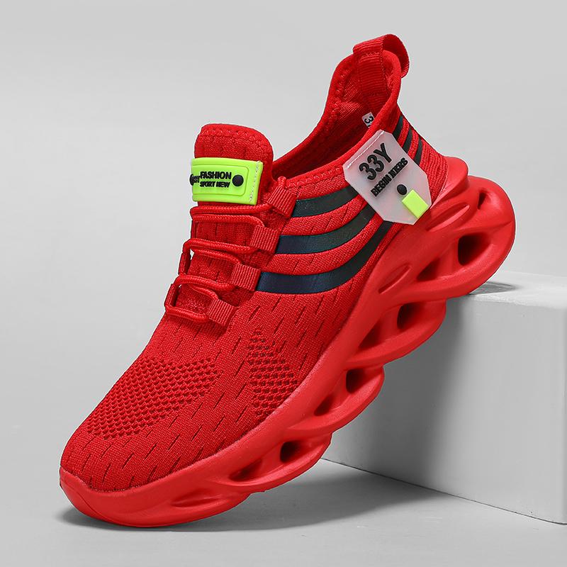 Men's Sneakers Lightweight Mesh Sneakers Running Men's Shoes Summer Breathable Outdoor Hiking Lacing Comfortable Tennis Shoes