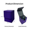 Torson High Quality PU Leather Trading Card Storage Box Hot Sale Hand Sewn TCG/CCG/LCG Game Deck Boxes for  Card Deck Storage