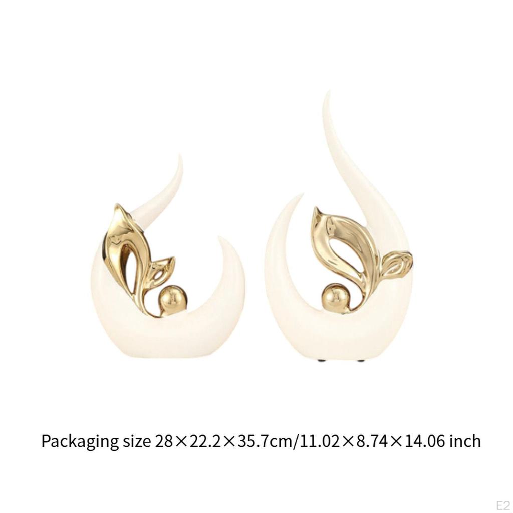 Abstract Art Statue Ceramic Figurine Modern Feng Shui Ornament Decorative for Cabinets