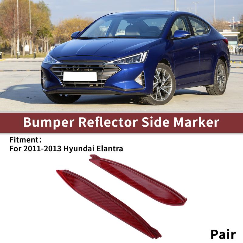 X Autohaux 1 Pair Rear Left Rear Right Bumper Reflectors for Hyundai Elantra No.924063X000