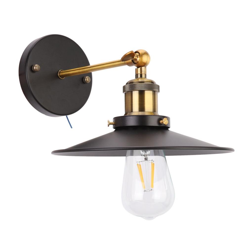 Iron Sconce Light E27 E26 Wall Light Retro Style Wall Lamp  Restaurant