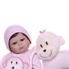 NPK 49cm Silicone Reborn Baby Doll with Monkey Pillow Full Body Soft Silicone Vinyl
