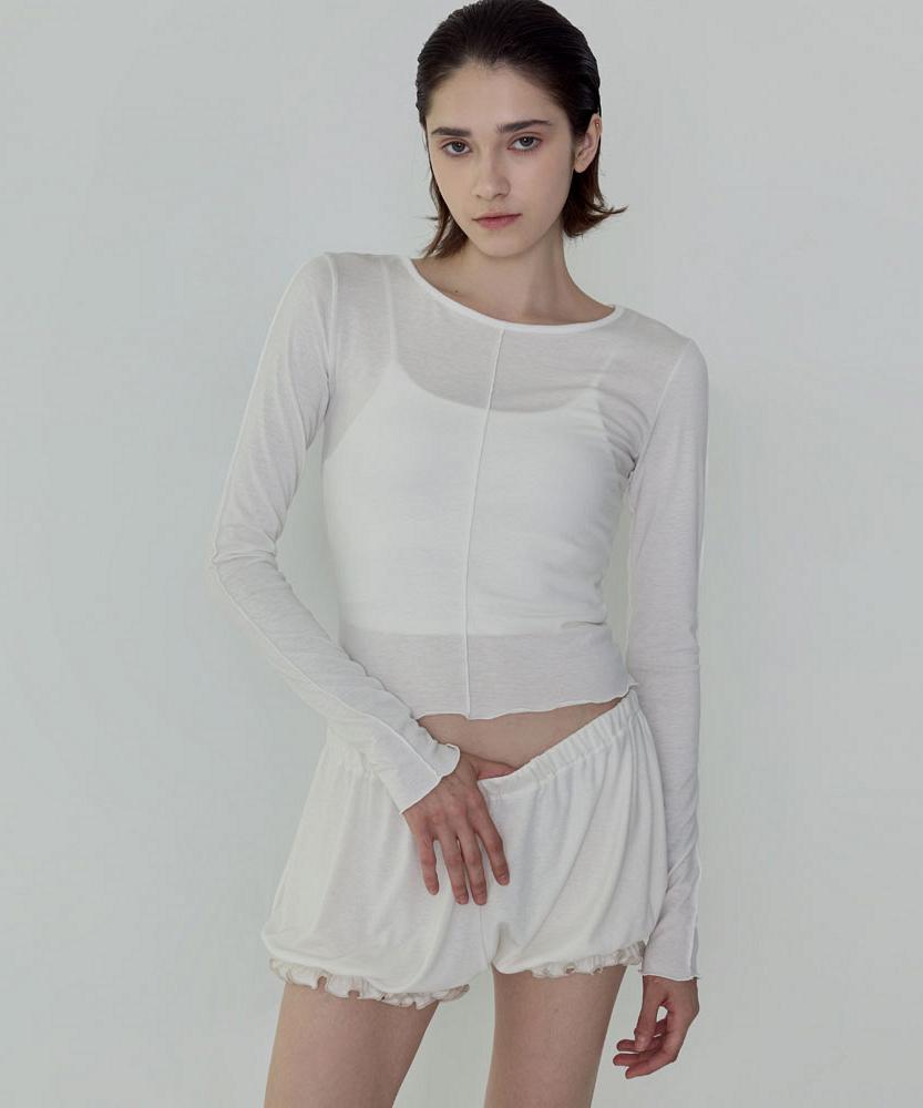 Debiweeo Frill Balloon Shorts Devi-B0093-White