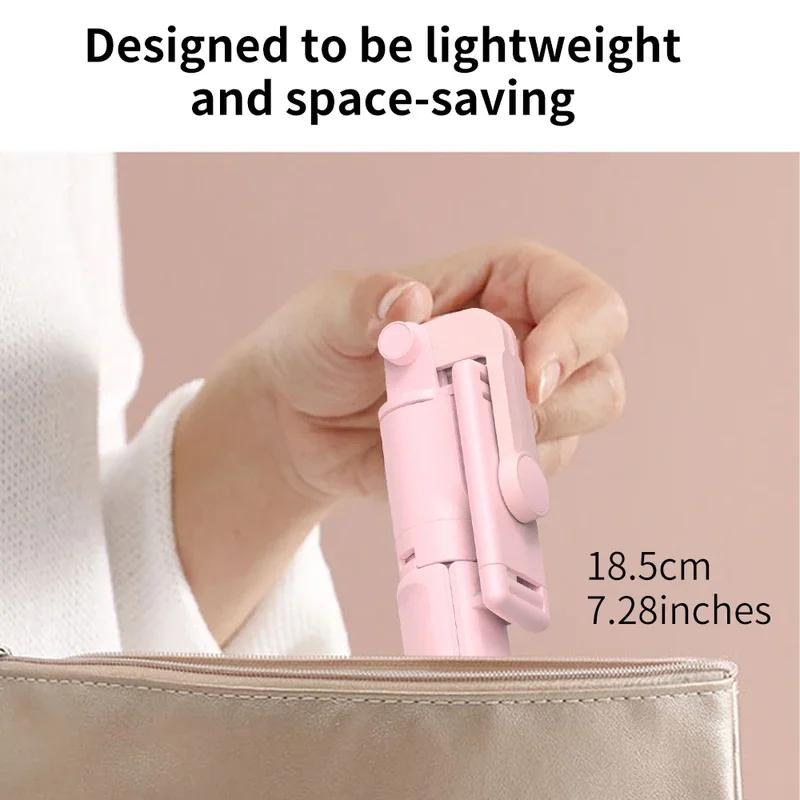 Wireless Selfie Stick Tripod with Detachable Remote for iPhone TikTok Live Streaming