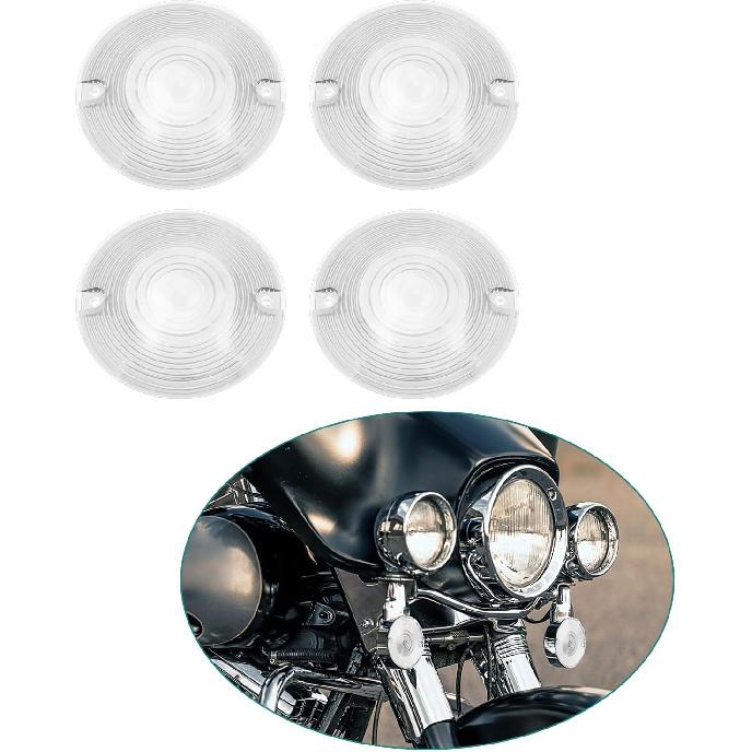 

Motorcycle Turn Signal Covers Flat 3 1/4 Inch Lens Fit for Harley Touring Road Glide Road King Electra Glide Street Glide 1986-2023 (Smoke) чистый