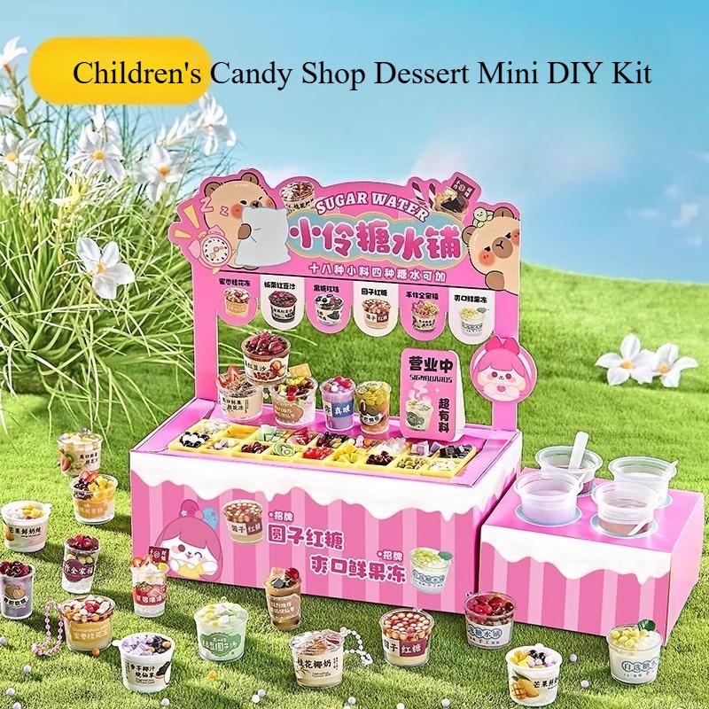 Diy Mini Dessert Craft Kit Pretend Play Sugar Art Hanging Ornament Toy For Girls Creative Role Play Birthday Gifts Non-Edible
