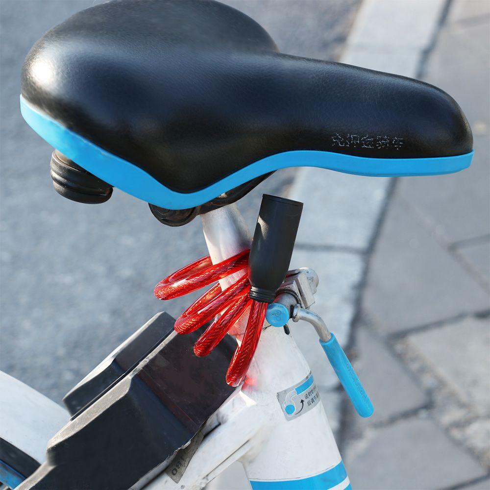 Cable Anti-Theft Scooter Safety Steel Spiral Cable Bicycle Lock With 2 Keys Bike Accessories
