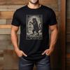 Retro Vintage The Yule Cat Tarot Card Dark Christmas Holiday T-Shirt