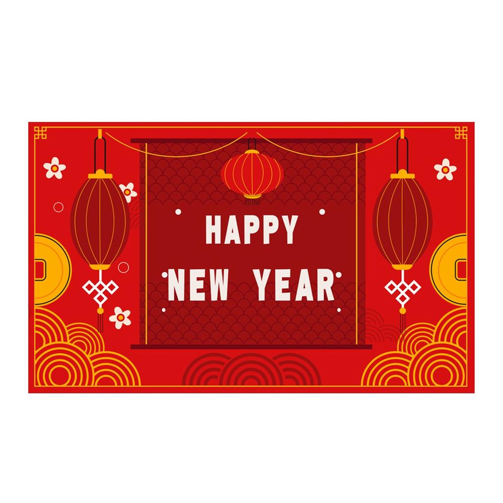 New Year's Day Holiday Party Background Cloth Flag Hanging Decoration