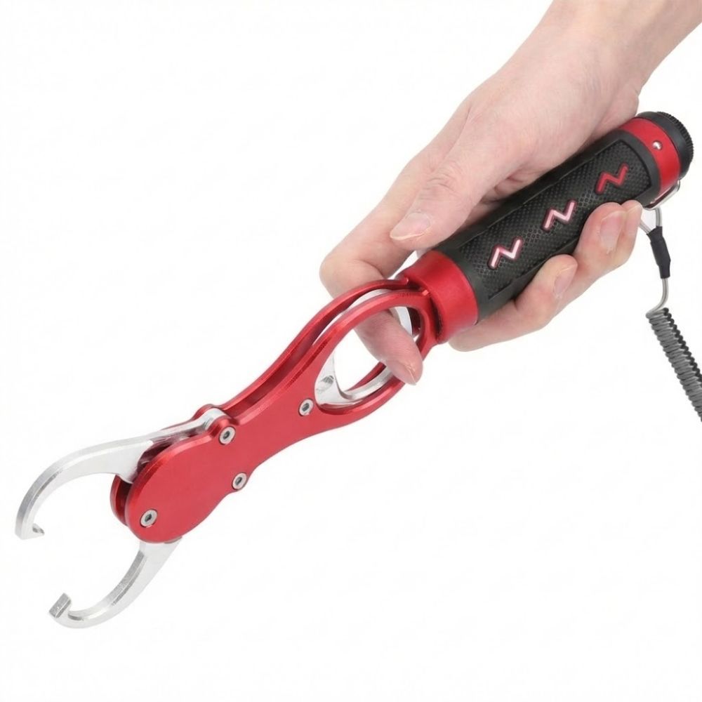 Portable Aluminum Alloy Fish Controller Built-in Scale Non-Slip Handle Fish Grip Lightweight 28cm Fish Scale Outdoor Adventures