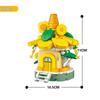 Creative Fairy Tale Street View Small Block Sunflower Room Mushroom House Construction Blocks Figures Construction Plaything For Kids Gift