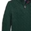 Polo Ralph Lauren Solid Color Logo Embroidered Cable Knit Turtleneck Sweater Kids Sweater Green 323868894-016