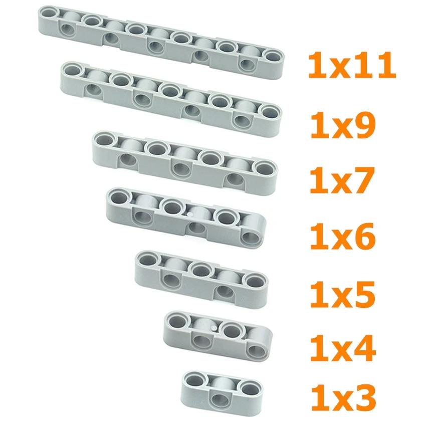 Studless Liftarm Crane DIY Brick Special Parts MOC Technical 1x3 1x4 1x5 1x6 1x7 1x9 1x11 Beam Center Thick Hole Building Blocks