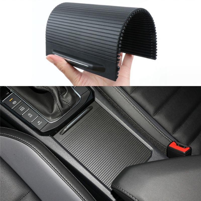 Car Center Console Drink Cover Slide Roller Blind For VW Jetta - Storage Box Cup Holder Curtain Roll Shutters Parts-A87Q