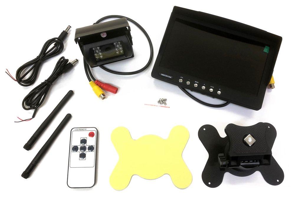 Monitor Wireless Backup Camera No Wiring Infrared Night Vision IP67 Wired Connection Compatible with DC FMTCMN75 7-inch On-Dash + Set, Required,